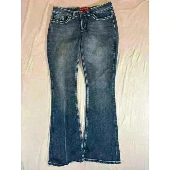 Red Rivet Denim - Red Rivet Women's Bootcut Jeans Size 11 Heavy Stitch Blue Denim 32x30